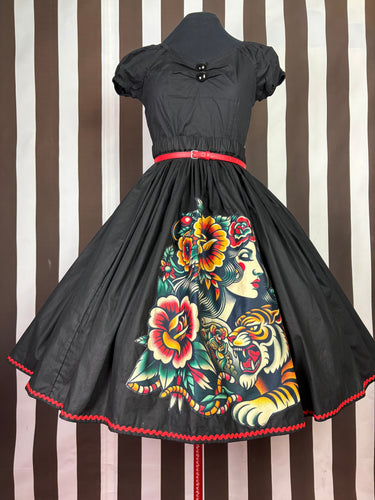 Tattoo art inspired skirt