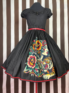 Tattoo art inspired skirt