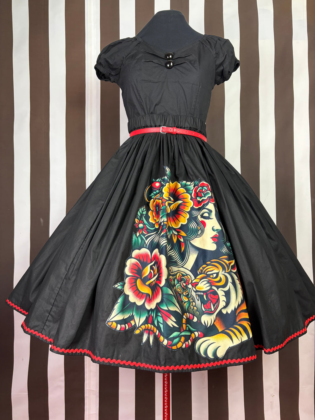 Tattoo art inspired skirt