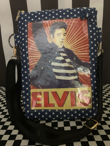 Elvis poster fan art frame it crossbody bag