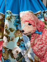 Load image into Gallery viewer, Blue floral pink poodle skirt