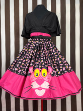 Load image into Gallery viewer, The Pink Panther fan art black and pink skirt