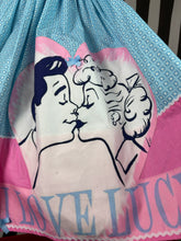 Load image into Gallery viewer, I love Lucy fan art blue and pink skirt