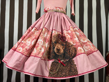 Load image into Gallery viewer, Salmon pink brown poodle skirt