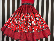 Load image into Gallery viewer, Betty Boop inspired red and black skirt
