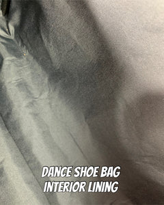 Red music notes print dance shoe bag regular