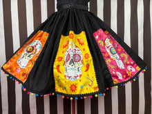 Load image into Gallery viewer, Day of the dead Sugar skull fan art skirt