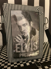 Load image into Gallery viewer, Elvis black and white fan art frame it crossbody bag