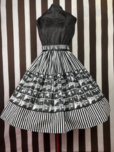 Load image into Gallery viewer, Elvis fan art black and white skirt