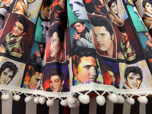 Load image into Gallery viewer, Elvis fan art portraits and horizontal stripes skirt