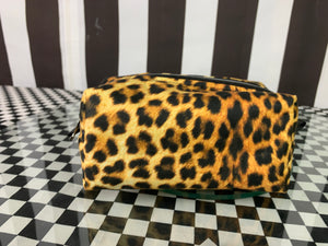 Leopard print boxy pouch