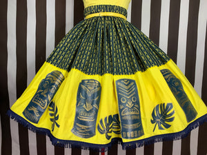 Bamboo and tiki one of a kind skirt