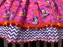 Load image into Gallery viewer, Minnie fan art Halloween trick or treat skirt