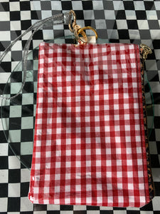 Vintage chocolate advertising wristlet bag