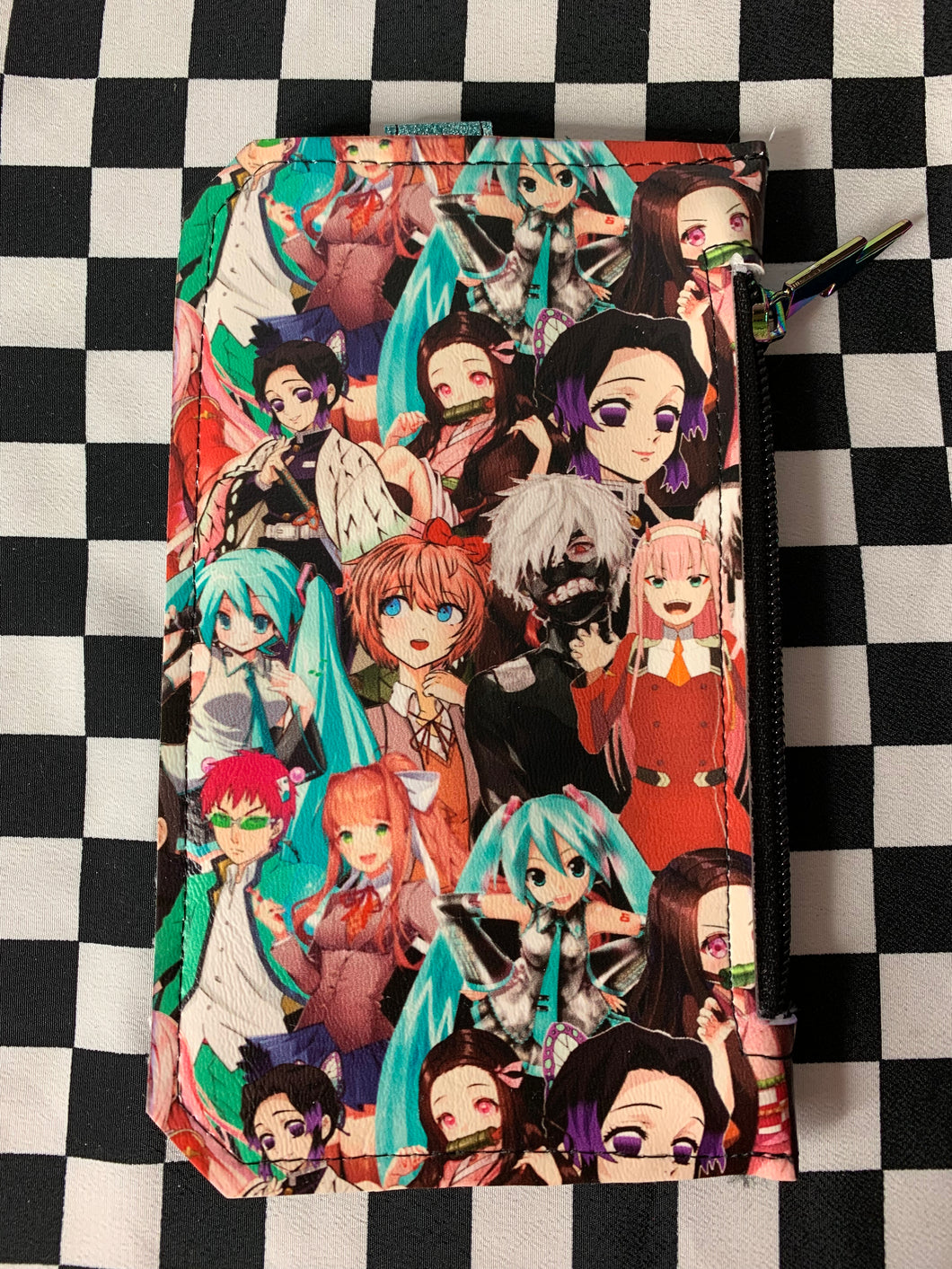 Anime characters fan art card and phone wallet