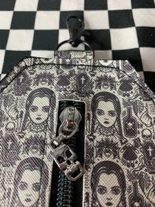 Wednesday fan art coffin card ID purse