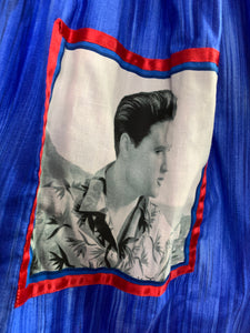 Elvis in Hawaii fan art blue skirt