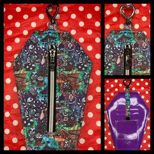 Cute comic Beetle juice fan art coffin card ID purse