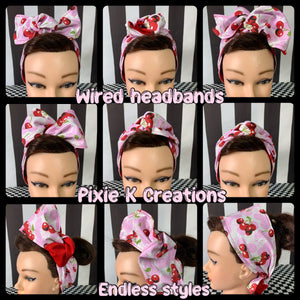Hair styling themed wired headbands
