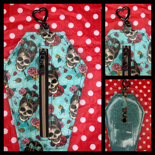 Skull Audrey fan art coffin card ID purse