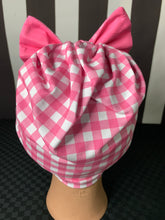 Load image into Gallery viewer, Pink gingham head wrap