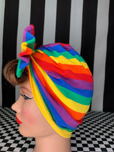 Load image into Gallery viewer, Rainbow stripe head wrap