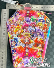 Load image into Gallery viewer, Anime &amp; aqua wristlet bag