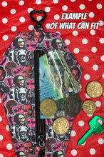 Load image into Gallery viewer, Cute horror fan art coffin card ID purse