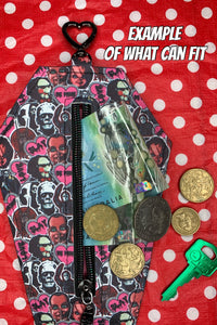 Cute horror fan art coffin card ID purse