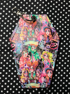 Cute hocus pocus double side fan art mini coffin purse