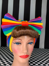 Load image into Gallery viewer, Rainbow stripe head wrap