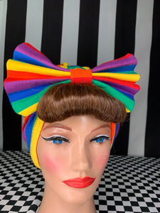 Rainbow stripe head wrap