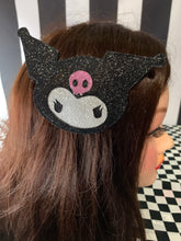 Load image into Gallery viewer, Hair clip Kuromi fan art