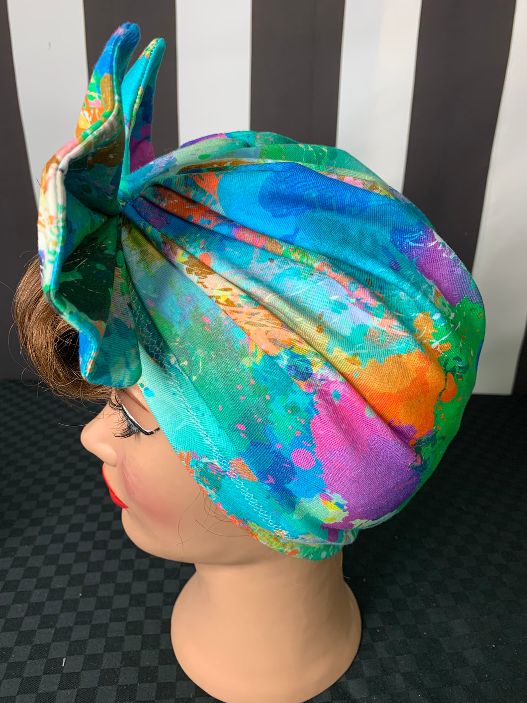 paint splatter head wrap