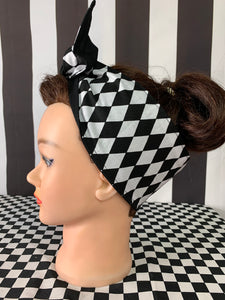 Black and white wired headbands