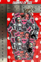 Load image into Gallery viewer, Cute horror fan art mini coffin purse