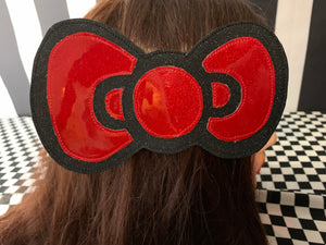 Hair clip Hello Kitty bow large fan art